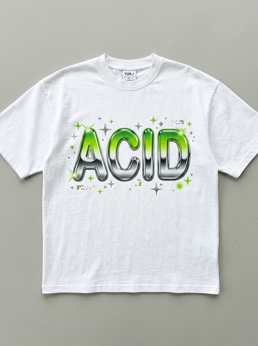 T-Shirt Oversize Acid Y2K – Vorderansicht