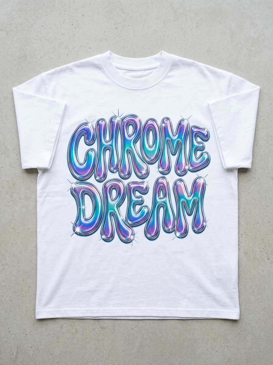 T-Shirt Oversize Chrome Dream – Vorderansicht