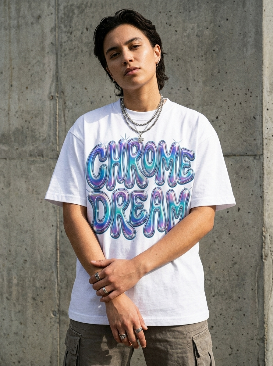 T-Shirt Oversize Chrome Dream – getragen