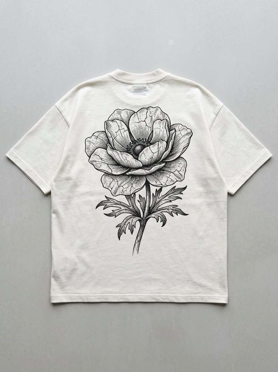 T-Shirt Oversize Concrete Bloom – Rückansicht