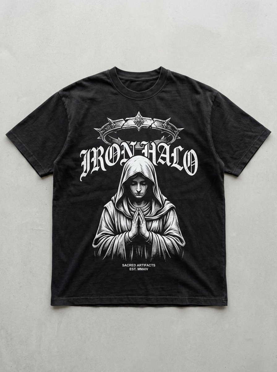 T-Shirt Oversize Iron Halo – Vorderansicht