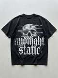 T-Shirt Oversize Midnight Static – Vorderansicht