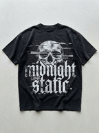 T-Shirt Oversize Midnight Static – Vorderansicht