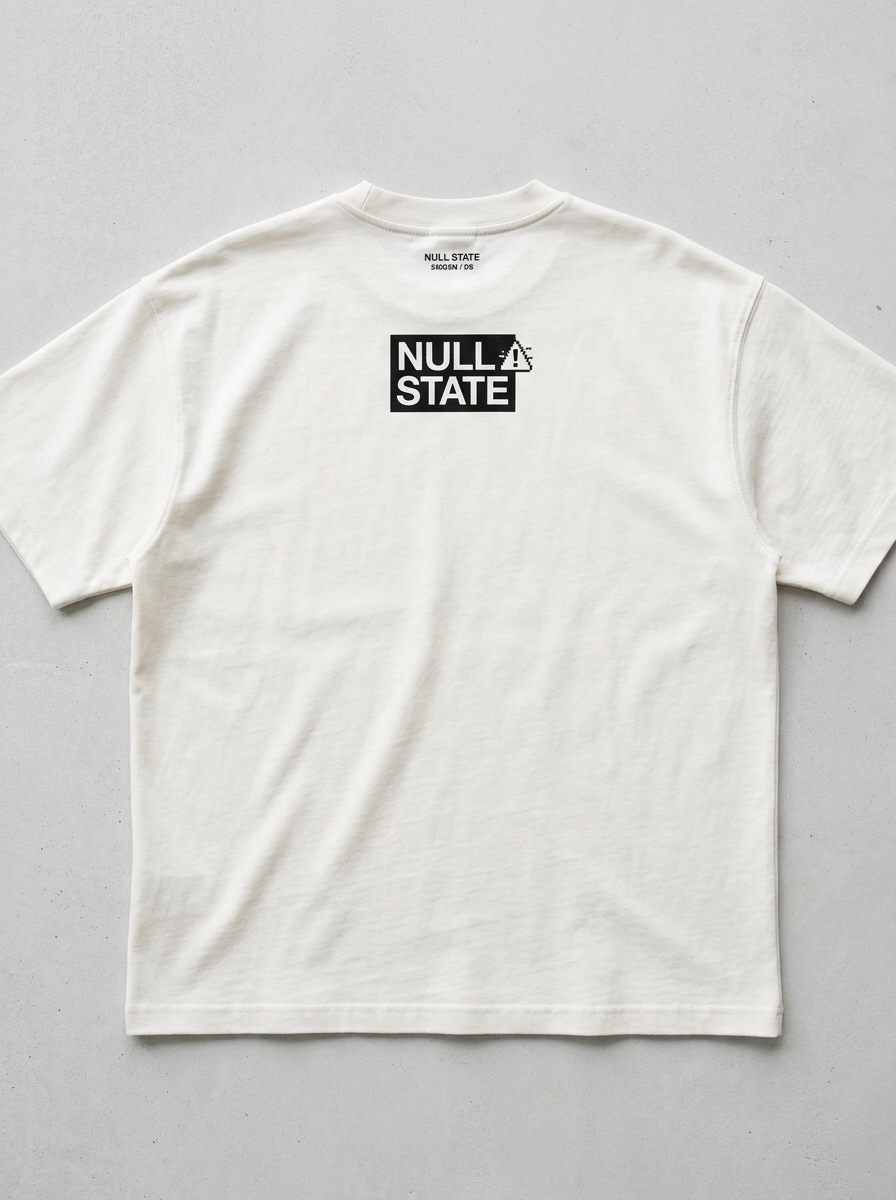 T-Shirt Oversize Null State – Rückansicht