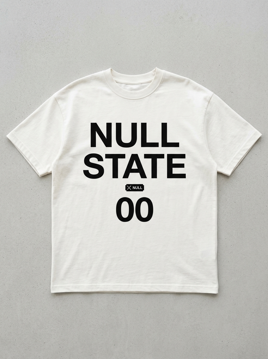 T-Shirt Oversize Null State – Vorderansicht