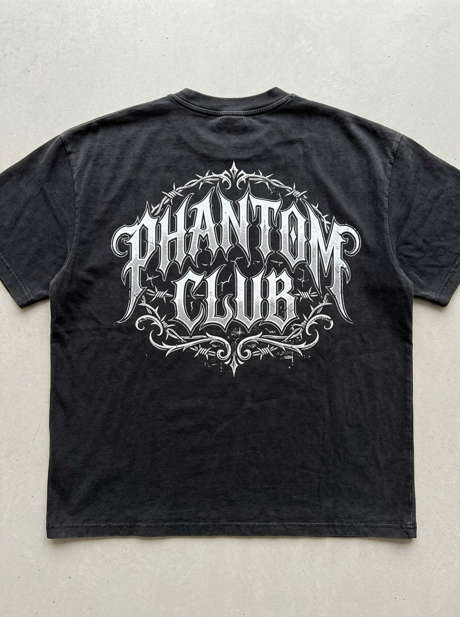 T-Shirt Oversize Phantom Club – Rückansicht