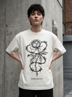 T-Shirt Oversize Rose Decay – getragen