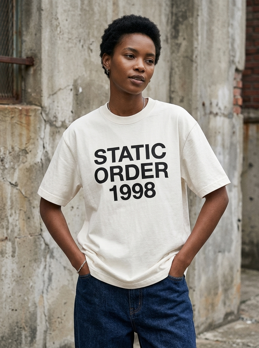 T-Shirt Oversize Static Order – getragen