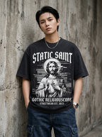 T-Shirt Oversize Static Saint – getragen