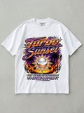 T-Shirt Oversize Turbo Sunset – Vorderansicht