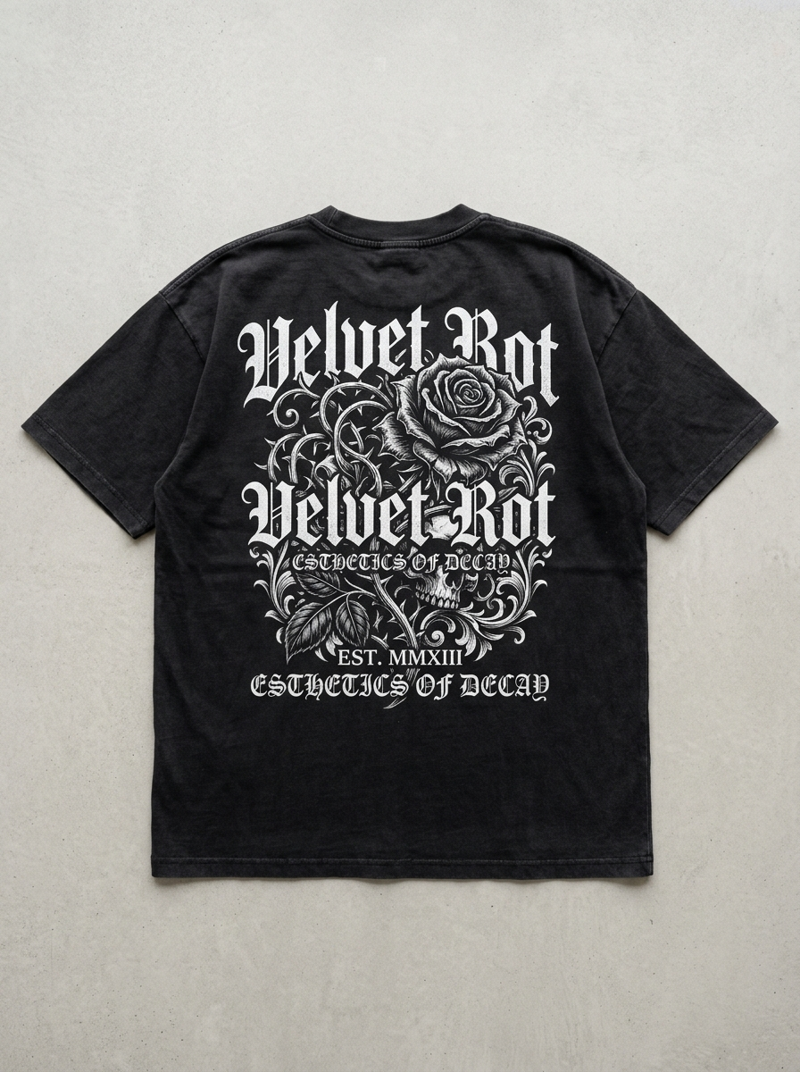 T-Shirt Oversize Velvet Rot – Rückansicht