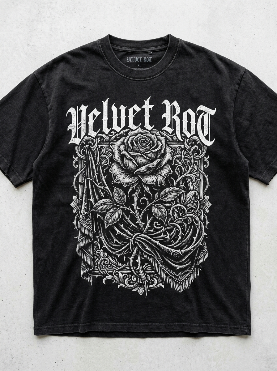 T-Shirt Oversize Velvet Rot – Vorderansicht