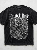 T-Shirt Oversize Velvet Rot – Vorderansicht