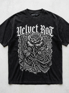 T-Shirt Oversize Velvet Rot – Vorderansicht