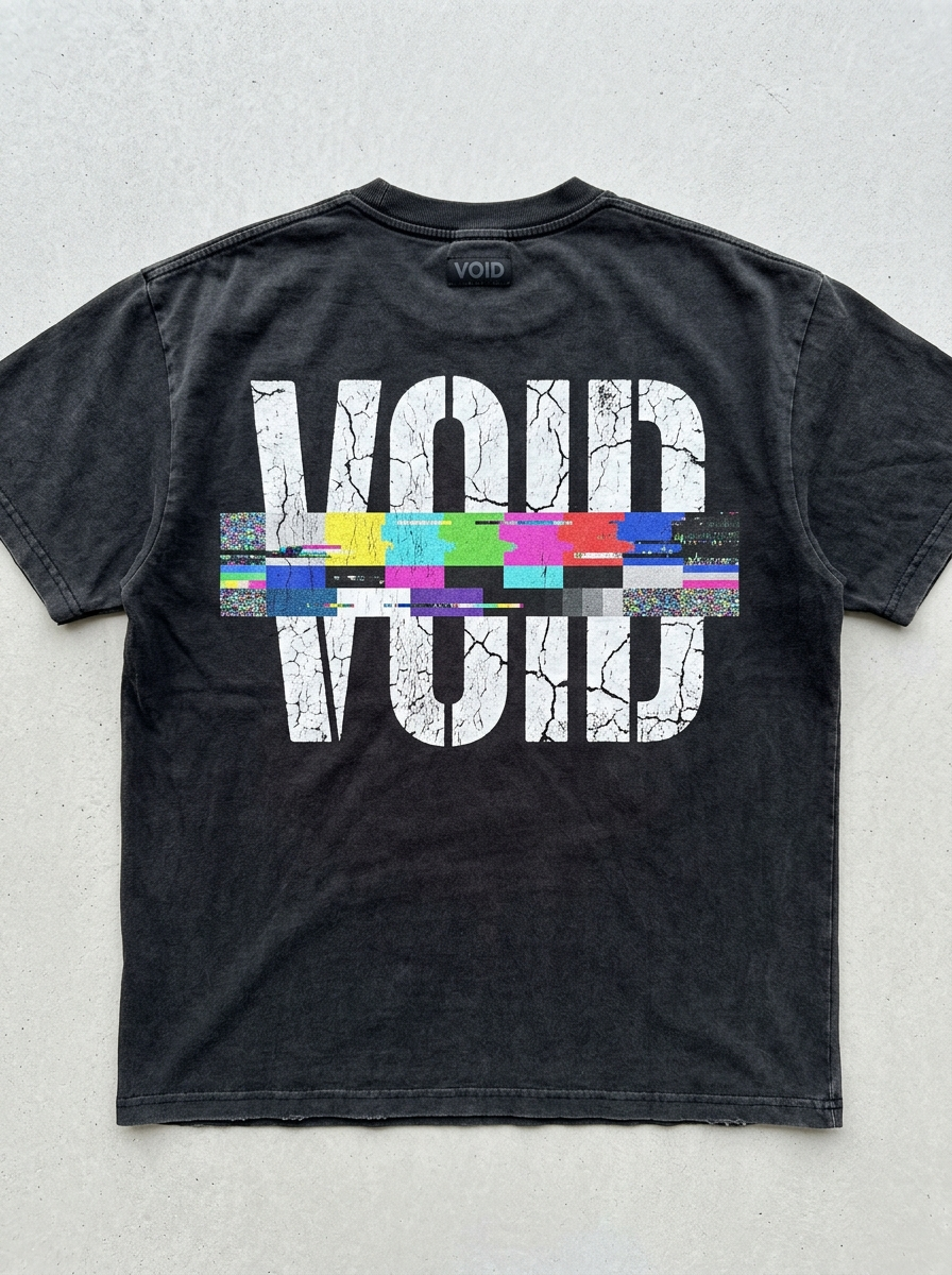 T-Shirt Oversize Void Signal – Rückansicht