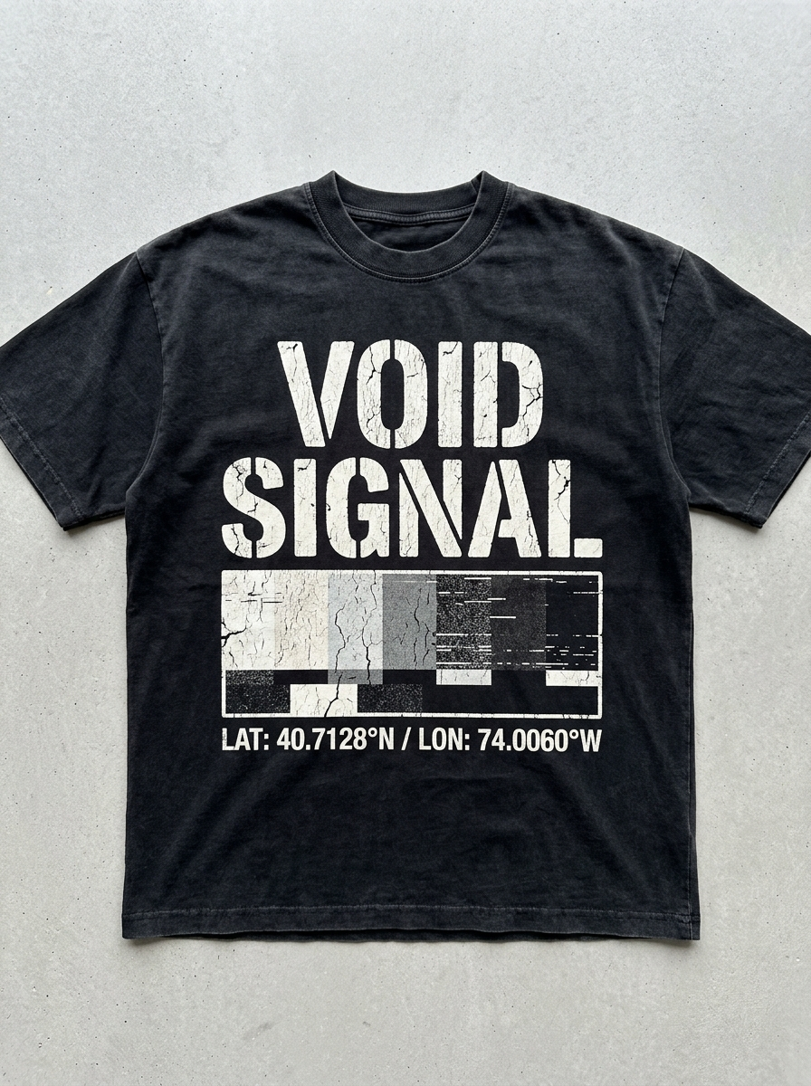 T-Shirt Oversize Void Signal – Vorderansicht